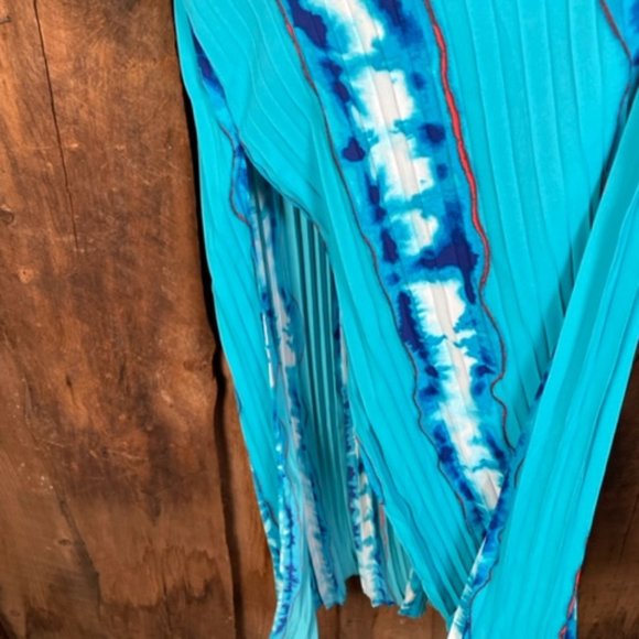 White House Black Market Pleated Tie-Dye Maxi Skirt - Size 4 - NWT - Picture 8 of 17